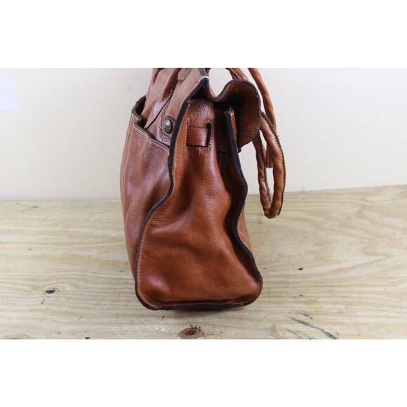 Patricia Nash Bag Brown Leather Rodano Satchel Large Shoulder Bag - Picture 8 of 16